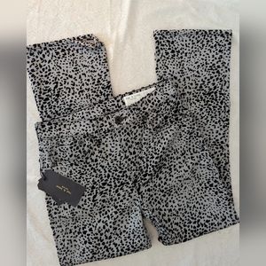 RAG & BONE Hana flocked high rise kick flare jeans Size 25